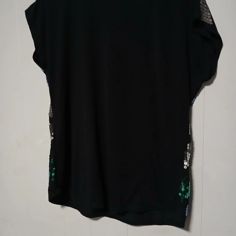 Dressbarn brand women's beautiful sequin Pullover top. Size 1X - Picture 5 of 9